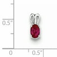 thumbnail image 2 of 925 Sterling Silver Rhodium Plated Created Ruby Pendant, 2 of 2
