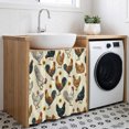 thumbnail image 3 of Farm Rooster Cabinet Curtains for Kitchen 35"W x 35"L, Country Watercolor Brown Blue White Chicken Sunflower Laundry Sink Cabinets Magic Tape Short Curtain Privacy Panel for Bathroom Vanity Cabinets, 3 of 9