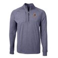 thumbnail image 2 of Men's Cutter & Buck  Heather Navy Durham Bulls Adapt Eco Knit Heather Big & Tall Quarter-Zip Pullover Top, 2 of 3