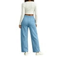 thumbnail image 6 of dazeni Women's Barrel Sweatpants Wide Leg Athletic Drawstring Baggy Sweatpants Comfy Solid Workout Sweat Pants with Pockets, 6 of 9