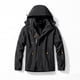 thumbnail image 3 of Parka impermeable para exteriores para hombres y mujeres, conjuntos de dos piezas, conjunto de abrigo de invierno cálido 3 en 1 para acampar y hacer senderismo, chaquetas a prueba de viento, 3 of 5
