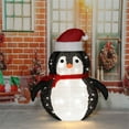thumbnail image 3 of WJSXC Christmas Light Decor, 24 inch Foldable Flannel Penguin with LED Lights, Christmas Lights Decor for Christmas Indoor Outdoor Home Patio Yard Garden Decoration, 3 of 8