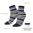 thumbnail image 5 of Women's Men's Thin Blue Line Flag Lightweight Ventilation Quarter Ankle Socks, 5 of 7