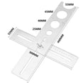 thumbnail image 2 of Regla de múltiples ángulos Plantilla móvil Modelo de medición de ángulo Herramienta Instrumento Azulejo de ladrillo Esquina de madera Transportador plegable Plata, 2 of 5