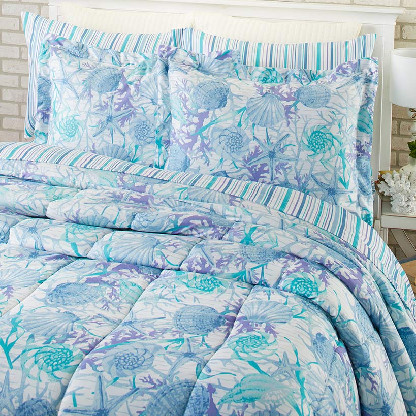 Coastal Garland Comforter Set Nautical Bedding for Beachy Room King