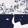 thumbnail image 4 of Traje de lino de 5 piezas SANGTREE azul marino con estampado floral para niños de 9 a 12 meses, 4 of 6