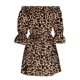 thumbnail image 5 of Moda mujer verano sexy casual fuera del hombro impresión campana vestidos de manga Fridja bnh6498, 5 of 5