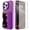 Darkpurple, variant on Allytechgroup iPhone 16 Pro Case with Screen Protector, Hidden Cards Slots & Makeup Mirror Full Body Shockproof Anti-Scratch Drop Proof Phone Case Cover for Apple iPhone 16 Pro, Rosegold