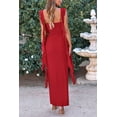 thumbnail image 2 of Vestido PRETTYGARDEN 2025 Maxi Rojo sin Mangas con Volantes Talle S, 2 of 8