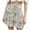 Light Green, variant on OOOUM Women Floral Mini Skirt Elastic High Waist Drawstring Tiered Ruffle Flowy A Line Summer Beach Casual Short Skirt Navy XXL