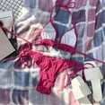 thumbnail image 3 of 2 Pcs Bikini Set Women Swimsuit Push-up Bras Bikini Set 2PieceS Swimwear Bathing Suit Beachwear Lace Up Bikini, 3 of 9