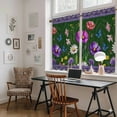 thumbnail image 5 of Spring Flowers Kitchen Curtains 45 Inch Length, Boho Botanical Budding Garden Florals Tiers Curtains for Bathroom Bedroom Cafe, Light Filtering Small Window Treatment Short Drapes 2 Panels 42"Wx45"L, 5 of 8
