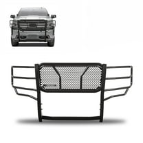 Black Horse RUGGED Heavy Duty Grille Brush Bumper Guard Modular Black Compatible with 2015-2019 Chevrolet Silverado 3500 HD|2015-2019 Chevrolet Silverado 2500 HD-RU-CHSI15-B