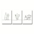 thumbnail image 3 of 3pcs/ Set Line Drawing Kitchen Poster Decoration, Kitchen Wall Art, Restaurant Printed Matter, Housewarming Gifts, Kitchen Decoration, Kitchen Art, Modern Simple Black And White Line Wall Art Decora, 3 of 4