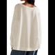 thumbnail image 4 of Camiseta con Gráfico de Números para Mujer, Sudadera de Larga con Cuello Redondo, Suéteres Extragrandes. Palabra M, 4 of 6