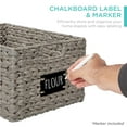 thumbnail image 2 of Best Choice Products Set of 2 16in Woven Water Hyacinth Pantry Baskets w/ Chalkboard Label, Chalk Marker - Gray, 2 of 7