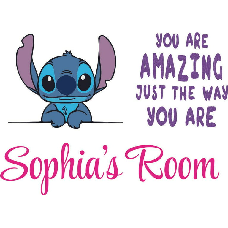 Wall Art OHANA MEANS FAMILY LILO AND STITCH Vinyl Wall Quote Decal Home  Decor Sticker