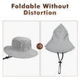 thumbnail image 6 of Tirrinia Summer Sun Hat, UPF 50+ Protection, Foldable Bucket Hat Breathable Wide Brim, Beach Hiking Fishing Safari Outdoor Play Adjustable Drawstring Hat for Child Kid 5-15 Years Old Boys Girls, 6 of 7