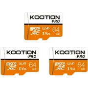 KOOTION 64GB Micro SD Card 3 Pack Micro SDXC UHS-I High Speed up to 90MB/s TF Card 64GB Carte Mémoire Classe 10, U3