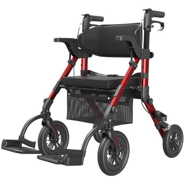 Combinación de andadores para sillas de ruedas Rollator Walker VOCIC para personas mayores