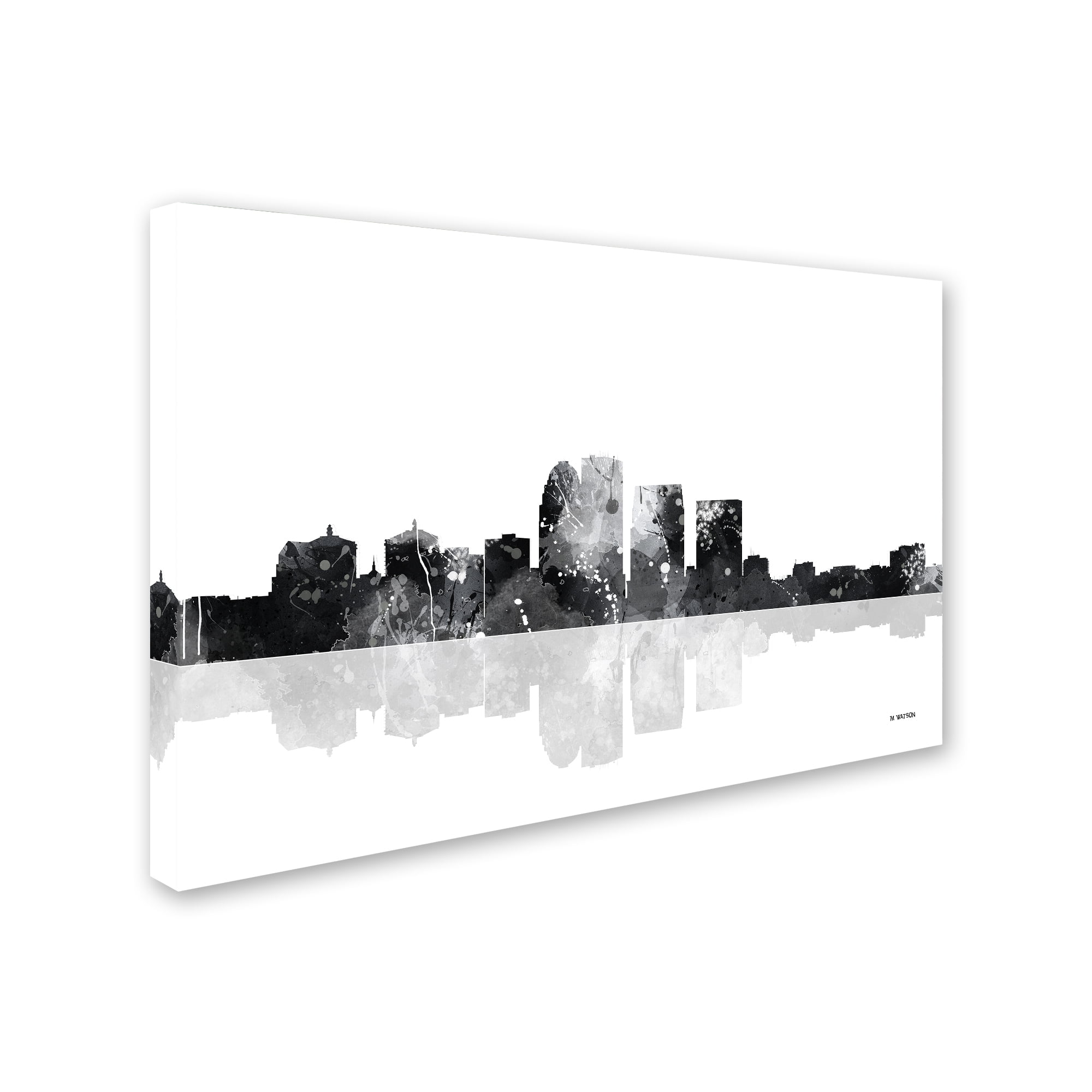 Trademark Fine Art "Louisville Kentucky Skyline BG-1" Canvas Art by Marlene Watson