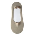 thumbnail image 3 of 5 Pairs Ice Silk No-Show Socks for Men, Ultra-Thin Breathable Liners with Cotton Sole & Non-Slip Grip for Summer Loafers & Sneakers Khaki, 3 of 5