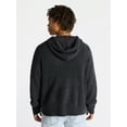 thumbnail image 3 of No Boundaries Brushed Hooded Sweater with Long Sleeves, Midweight, Men's & Big Men's XS-3XL, 3 of 5