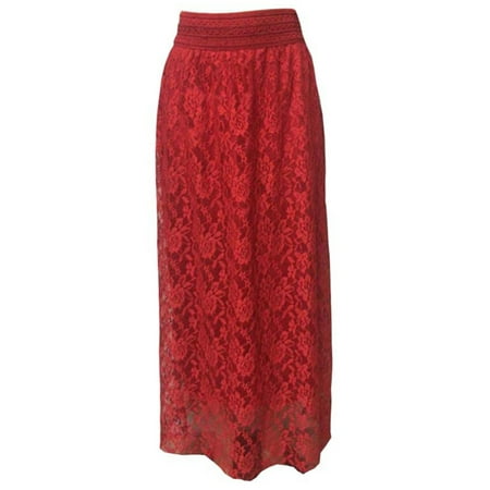 Slim Prom Gown - Plus Size Prom Cocktail Formal Shirts For Women Lace Prom Gown Bridesmaid Wedding Slim Fit Party Cocktail Long Maxi Skirts Red M