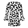 thumbnail image 5 of Pompotops Chemises Tuniques Imprimées Florales à Manches 3/4 Décontractées Col en V pour Femmes Chemises Basiques d'Été Blouse Plissée en Liquidation, 5 of 5