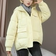 thumbnail image 4 of Black and Friday Clothing Sales Idoravan Women's Quilted Puffer Coat,Women's Fall and Winter Long Sleeved Warm Cotton Jacket Bread Yellow XXXL, 4 of 5