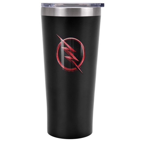 The Flash Official Reverse Flash Bolt Logo 20 oz Travel Tumbler, Stainless Steel, Vacuum Insulated with Leak Resistant Slide-Lock Lid