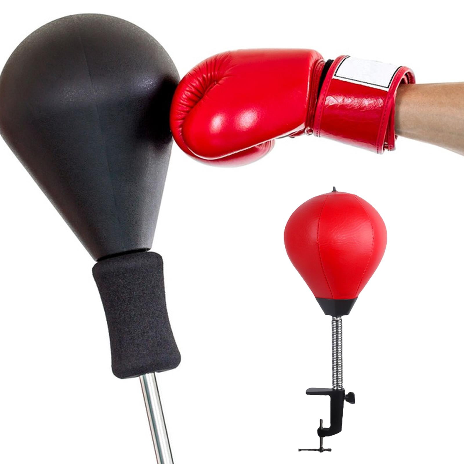 funtasica Desktop Punching Bag Workout with Desk Clamp for Home Office with Inflator Heavy Duty Anger Management Toys Focus Bag Fitness red