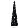 thumbnail image 4 of vidaXL Pop-up Artificial Christmas Tree Black 150 cm PET, 4 of 4