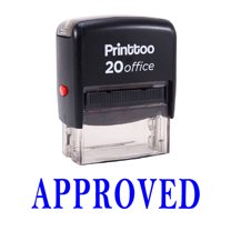 Printtoo Custom Stamp APPROVED Self Inking Rubber Stamp Office Stationary - Blue