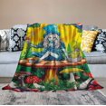 thumbnail image 2 of ONETECH  Men's Wonderland All Mad Here Tie Dye Warm Throw Blanket, Multi, 2 of 6