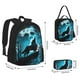 thumbnail image 2 of Balery Blue Full Moon Wolf Mochila escolar 3 en 1 para niños: mochila resistente con lonchera térmica y estuche para lápices. Mochila escolar para niños y niñas., 2 of 7