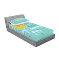 thumbnail image 2 of Ambesonne Saying Fitted Sheet & Pillow Sham Set, Weather Elements Slogan, Twin, Pale Blue Pale Blue, 2 of 2