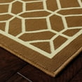 thumbnail image 3 of 2' X 4' Brown Geometric Stain Resistant Indoor Outdoor Area Rug - 6' x 7', 3 of 5