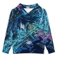 thumbnail image 4 of Demon Slayer Giyuu Tomioka Kids Hoodie Cozy Hooded Sweatshirt Long Sleeve Sweater Tops Pullover Hoodies Boys Girls 12-14Y, 4 of 8