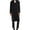 Black - black2, variant on Womens Faux-Leather Trim Coat, Black, Medium