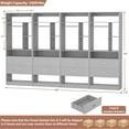thumbnail image 2 of Homieasy 8FT (96-inch) Closet Organizer System with 8 Wood Drawers, 20+ Shelves & 2 Hanging Rods – Modular Walk-In Closet Storage Unit, 4-Pack,Gray, 2 of 6