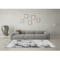 thumbnail image 3 of Ahgly Company Indoor Square Abstract Gray Modern Area Rugs, 4' Square, 3 of 4