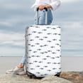 thumbnail image 7 of Disketp Party Shark Cute Elastic Travel Luggage Cover Travel Suitcase Protective Cover For Trunk Case Apply To 18''-32'' Suitcase Cover-Small, 7 of 7