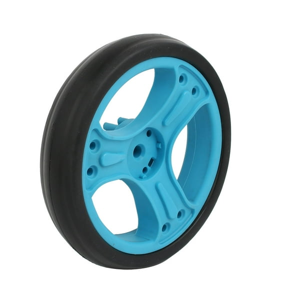 Unique Bargains 150mm Diameter Plastic Single Wheel Pulley Rolling Roller Blue 8mmx25mm