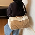 thumbnail image 4 of Gym Duffle Bag for Women, Lightweight Travel Tote, Foldable Overnight Weekends Sport Bag, 4 of 9