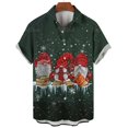 thumbnail image 1 of Camisa informal de Papá Noel para hombre, ropa de manga corta a la moda para fiesta hawaiana, ropa de playa estilo callejero de verano, 2024, 1 of 4