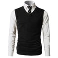 thumbnail image 2 of H2H Mens Casual Slim Fit Basic Knitted V-Neck Pullover Sweaters Vest (CMOV042), 2 of 6