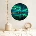 thumbnail image 5 of Picia Northern Lights Pattern Bone China Decorative Plate – Wall Decor with Stand and Adhesive, Elegant Ornament for Living Room, Office, or Entryway-7in, 5 of 6
