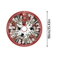 thumbnail image 2 of Wadada Red Christmas Tree Skirt 35 Inch Snowman Snowflaks Christmas Tree Decorations Let It Snow Farmhouse Xmas Tree Skirt Ornaments Decor for Merry Christmas Holiday Party New Years (Red), 2 of 7