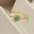 thumbnail image 5 of Blue Cat's Eye Stone Sun Thin Eternity Rings for Womens Dainty Minimalist Stacking Middle Finger Ring Wrap Open Adjustable Expandable Comfort Fit Fashion Friendship Statement Jewelry Gift Best Friend, 5 of 6